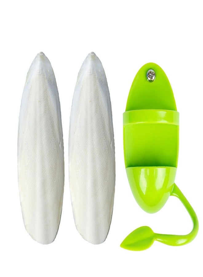 Mivofun 2 Pack Cuttlebone with 3 in 1 Food Holder, Natural Cuddle Bones for All Pet Birds Cockatiels Parakeets Budgies Finches(5.5~6 Inch, Midium Size) - Image 1